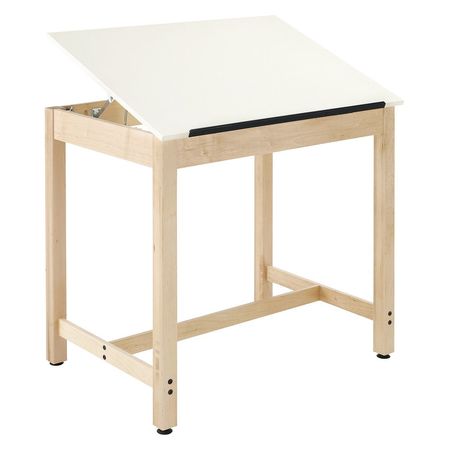 DIVERSIFIED SPACES Rectangle Drafting Table, 42" X 44" X 39-3/4", HPL Top, Almond DT-30A