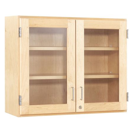 DIVERSIFIED SPACES Maple Clear View Storage Cabinet, 36 in W, 30 in H D06-3612M