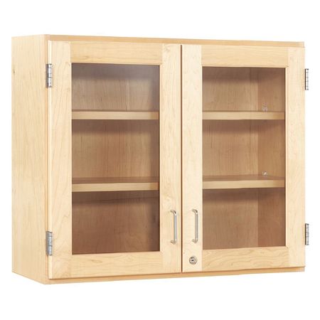 DIVERSIFIED SPACES Red Oak Clear View Storage Cabinet, 42 in W, 30 in H D06-4212