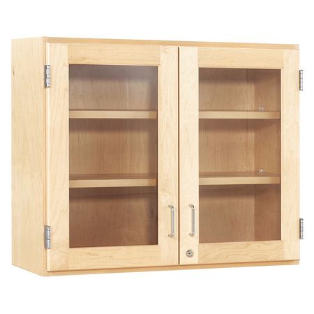 DIVERSIFIED SPACES Red Oak Clear View Storage Cabinet, 48 in W, 30 in H D06-4812