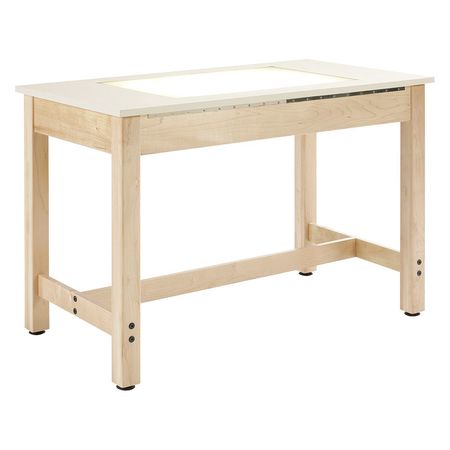 DIVERSIFIED SPACES Rectangle Light Table, 44" X 50" X 39-3/4", HPL Top, almond LT-4424