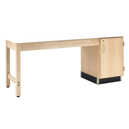 Diversified Spaces Rectangle Sewing Table, Single Unit, Maple, 72" W, 77" L, 30" H, HPL Top, Almond SMT-7224
