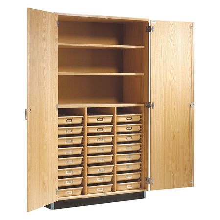 DIVERSIFIED SPACES Red Oak Storage Cabinet, 48 in W, 84 in H 351-4822K