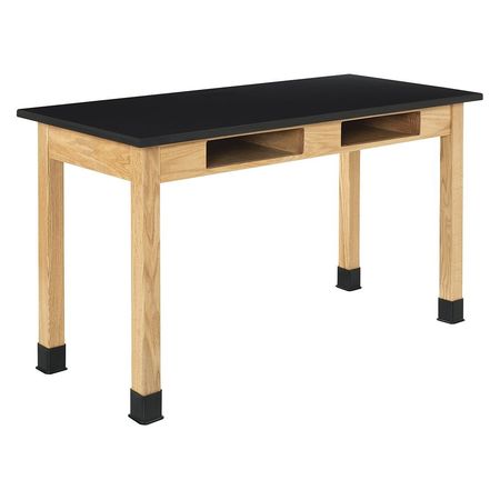 DIVERSIFIED SPACES Rectangle Compartment Table , 24" W 34" H, Wood C7202BK34N