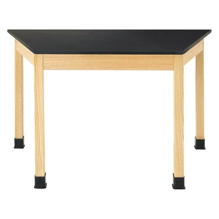 DIVERSIFIED SPACES Trapezoid Table, 30"H x 60"W x 30"D , 30" W 60" L 30" H, Wood TZ714LBBK30N