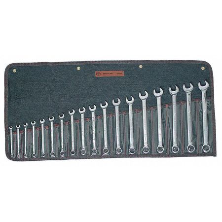 Wright Tool Combo Wrench Set, MET, 12 Point, 18 pcs. 958