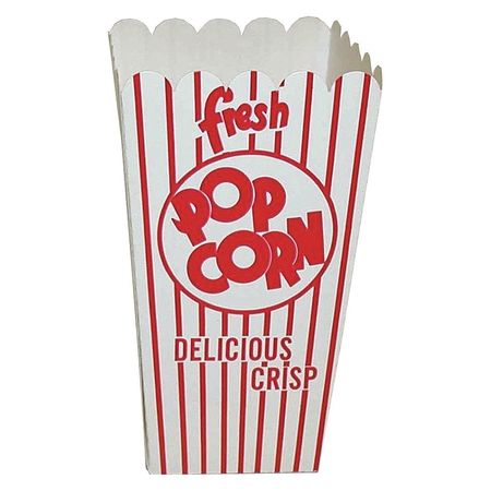 Dixie Popcorn Box, Quick Fill Scoop, Red, PK500 44E