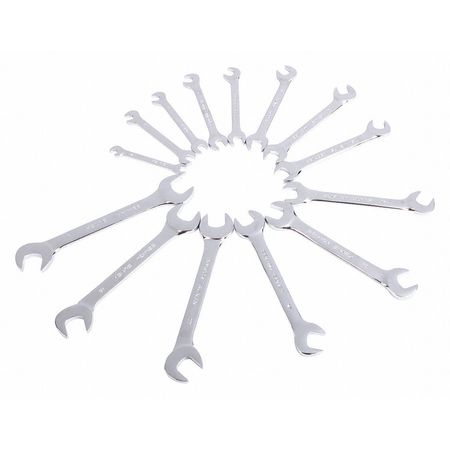 SUNEX Angled Wrench Set, Metric, 14 pcs. 9914MA