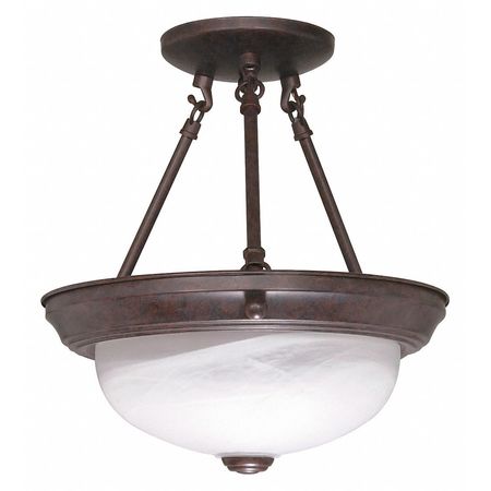 NUVO 2-Light 60W Incandescent Semi Flush Fixture, Old Bronze Finish 60-208