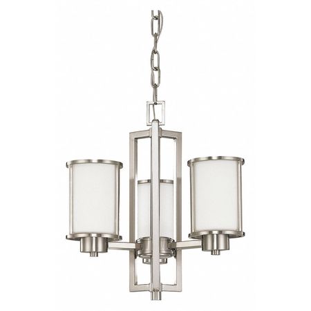 NUVO Odeon 3 Light (convertible up/down) Chandelier Satin White B 60-2851