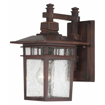 NUVO Cove Neck 1-Light 12 in. Outdoor Lantern with Clear Seed Glass 60-3492