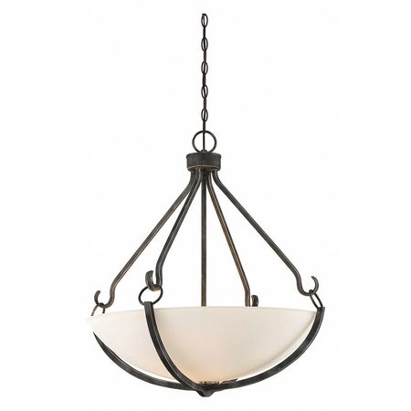 NUVO 4 Light Sherwood Pendant Iron Black Brushed Nickel Accents F 60-6125