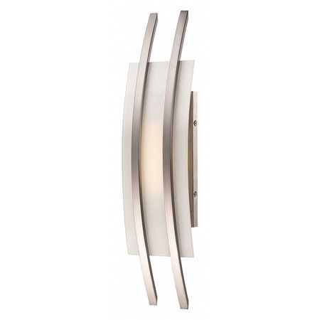NUVO Trax 1 Module Wall Sconce Frosted Glass Brushed Nickel 62-102