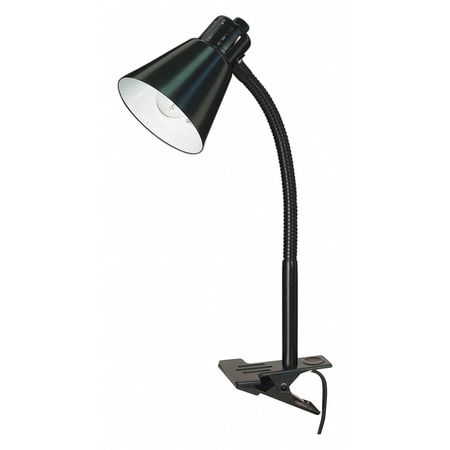 Satco Clip-On Gooseneck Lamp 1 Light Black Black 60-843