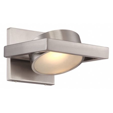 Hawk LED Pivoting Head Wall Sconce Brushed Nickel Finish Lam