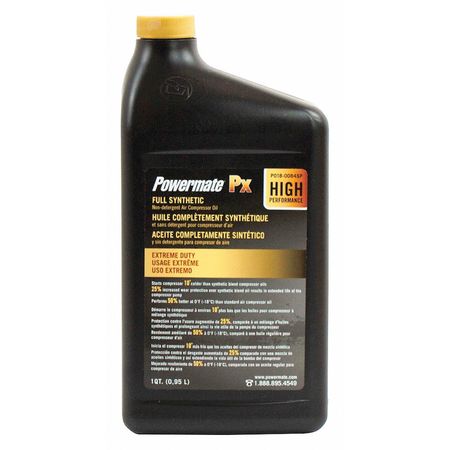 INDUSTRIAL AIR Full Synthetic, 1 Quart, Compressor Oil P018-0084SP