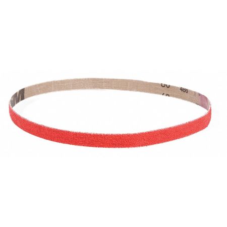 VSM Abrasive Belt, 120 Grt, Ceramic, 1x30", PK10, Coated, 1" W, 30" L, 120 Grit, Fine, Ceramic, XK870X, Red 284142