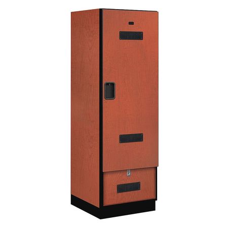 SALSBURY INDUSTRIES Gear Locker, 24Wx76Hx24"D, Chrry 30074CHE