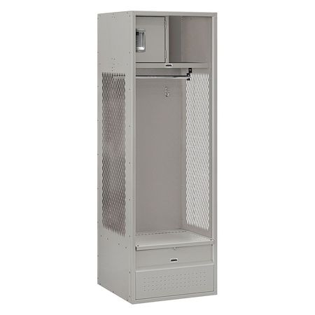 SALSBURY INDUSTRIES Open Access Locker, 24Wx72Hx24"D, Gray 70024GY-U