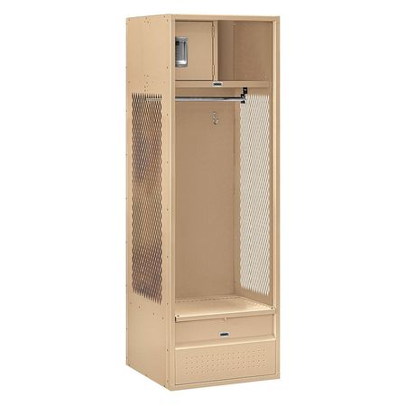 SALSBURY INDUSTRIES Open Access Locker, 24Wx72Hx24"D, Tan 70024TN-U