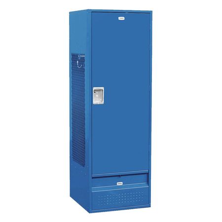 SALSBURY INDUSTRIES Gear Locker, 24Wx72Hx24"D, Solid Door, Blue 71024BL-A