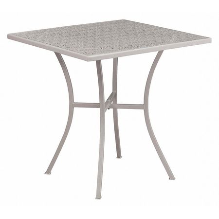 Flash Furniture 28" SQ Lt Gray Steel Patio Table - Event Table CO-5-SIL-GG