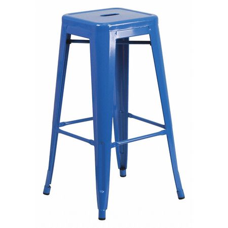 Flash Furniture 30" High Backless Blue Square Metal Barstool CH-31320-30-BL-GG