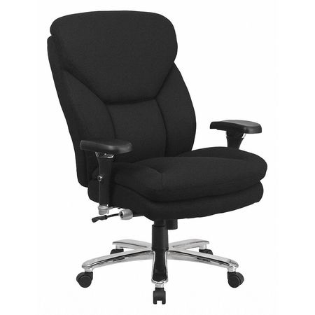 FLASH FURNITURE Black Office Chair, 32 3/4 in W 34" L 48" H, Adjustable Padded, Fabric Seat, Hercules Series GO-2085-GG
