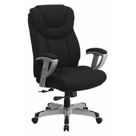 FLASH FURNITURE Office Chair, 31" L 48-1/2" H, Height and Width Adjustable Padded, Hercules Series GO-1534-BK-FAB-GG