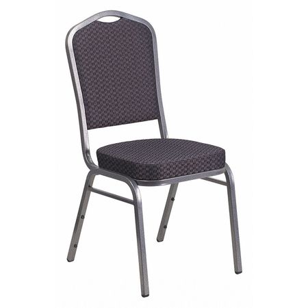FLASH FURNITURE Banquet Chair, 17.25W20-1/4"L38H, FabricSeat, HerculesSeries HF-C01-SV-E26-BK-GG