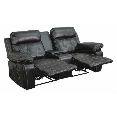 Flash Furniture Recliner, 37" to 66" x 40", Upholstery Color: Black BT-70530-2-BK-GG