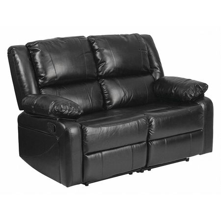 Flash Furniture Loveseat, 35" to 64" x 38", Upholstery Color: Black BT-70597-LS-GG
