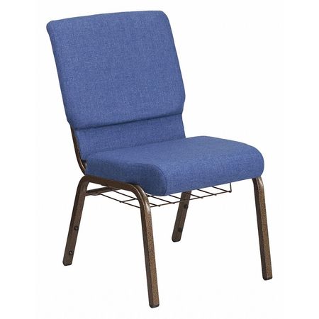 Flash Furniture Church Chair, 25"L33-1/4"H, FabricSeat, HerculesSeries FD-CH02185-GV-BLUE-BAS-GG