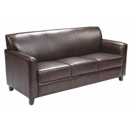 Flash Furniture Sofa, 29" x 32-1/4", Upholstery Color: Brown BT-827-3-BN-GG
