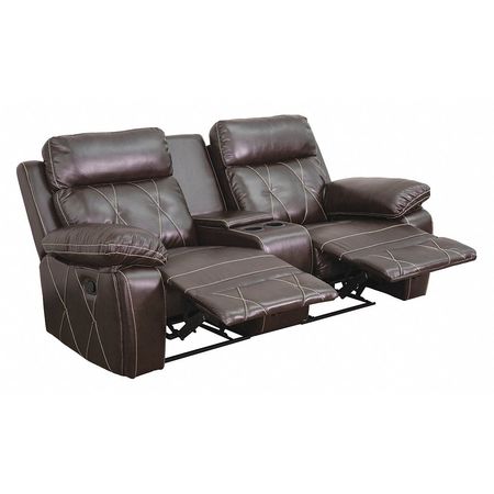 Flash Furniture Recliner, 37" to 66" x 40", Upholstery Color: Brown, Weight Capacity: 250 lb. BT-70530-2-BRN-GG