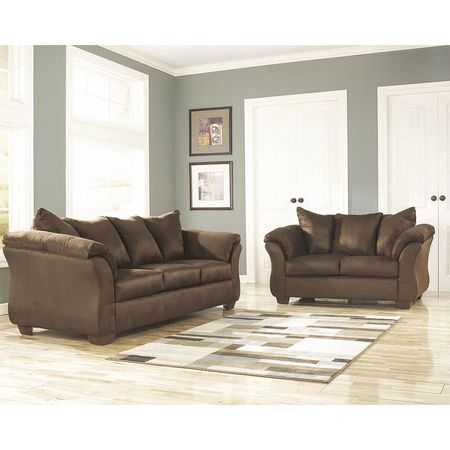 Flash Furniture Cafe Microfiber Living Set, 39" x 40" FSD-1109SET-CAF-GG