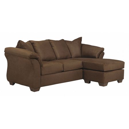 Flash Furniture Cafe Microfiber Sofa Chaise, 62" x 40" FSD-1109SOFCH-CAF-GG