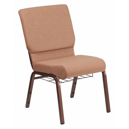 Flash Furniture Church Chair, 25"L33-1/4"H, FabricSeat, HerculesSeries FD-CH02185-CV-BN-BAS-GG