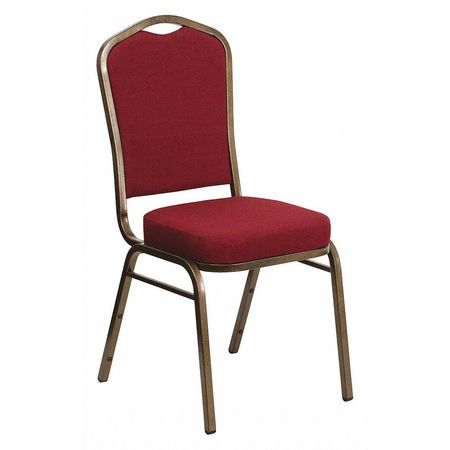 Flash Furniture BurgundyBanquet Chair, 20-1/4"L38"H, FabricSeat, HerculesSeries FD-C01-GOLDVEIN-3169-GG