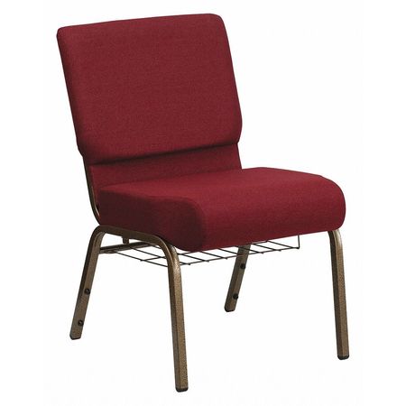 FLASH FURNITURE Church Chair, 25"L33"H, FabricSeat, HerculesSeries FD-CH0221-4-GV-3169-BAS-GG