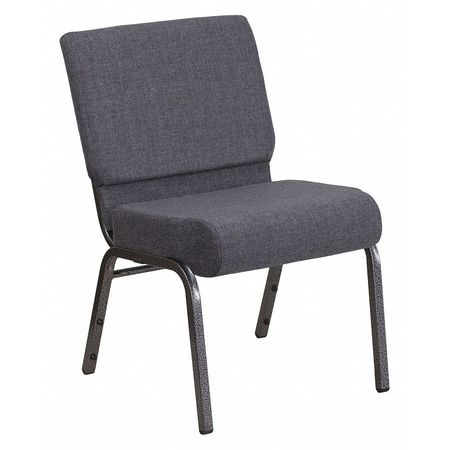 FLASH FURNITURE Church Chair, 25"L33"H, FabricSeat, HerculesSeries FD-CH0221-4-SV-DKGY-GG