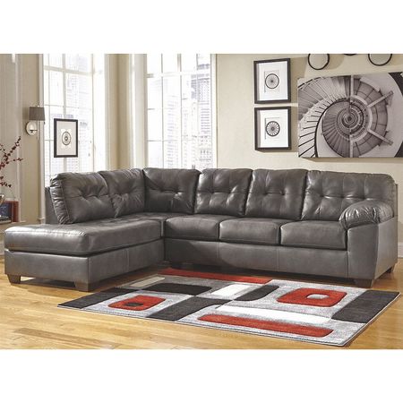 Flash Furniture Sectional, 39" to 85" x 38", Upholstery Color: Gray FSD-2399LFSEC-GRY-GG