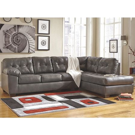 Flash Furniture Sectional, 39" to 85" x 38", Upholstery Color: Gray FSD-2399RFSEC-GRY-GG