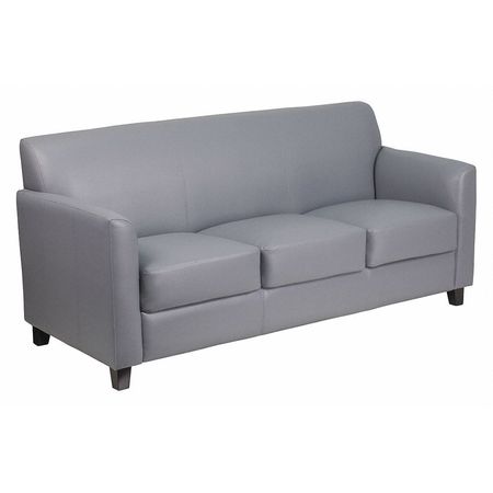 FLASH FURNITURE Sofa, 29" x 32-1/4", Upholstery Color: Gray BT-827-3-GY-GG