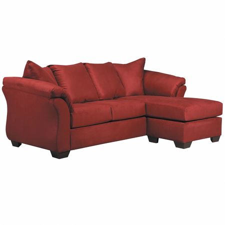 Flash Furniture Mocha Microfiber Sofa Chaise, 62" x 40" FSD-1109SOFCH-RED-GG