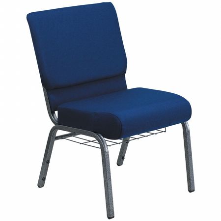 Flash Furniture Church Chair, 25"L33"H, FabricSeat, HerculesSeries FD-CH0221-4-SV-NB24-BAS-GG