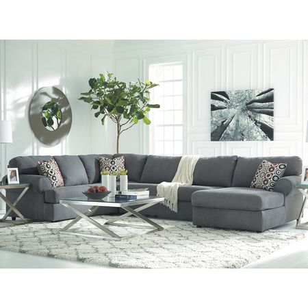 Flash Furniture Steel Fabric U-Sectional, 38" to 93" x 36" FSD-6499SEC-3LAFS-STL-GG