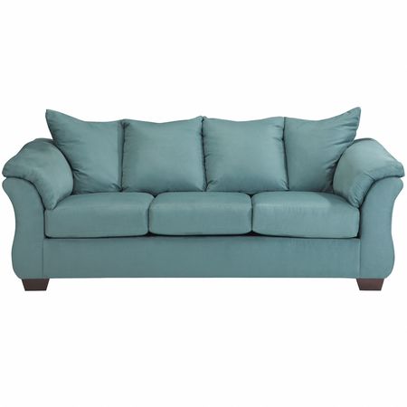 Flash Furniture Sofa, 39" x 40", Upholstery Color: Blue FSD-1109SO-SKY-GG
