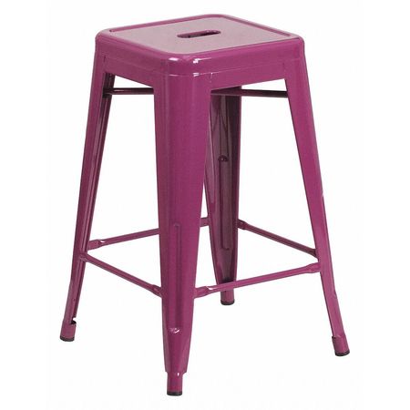 FLASH FURNITURE 24" High Backless Purple Counter Height Stool ET-BT3503-24-PUR-GG