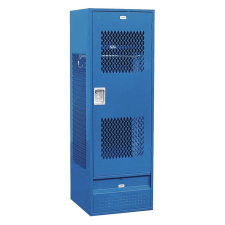 SALSBURY INDUSTRIES Gear Locker, 24Wx72Hx24D, Vented Door, Blue 72024BL-U